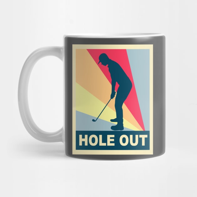 hole out of golf retro by osvaldoport76